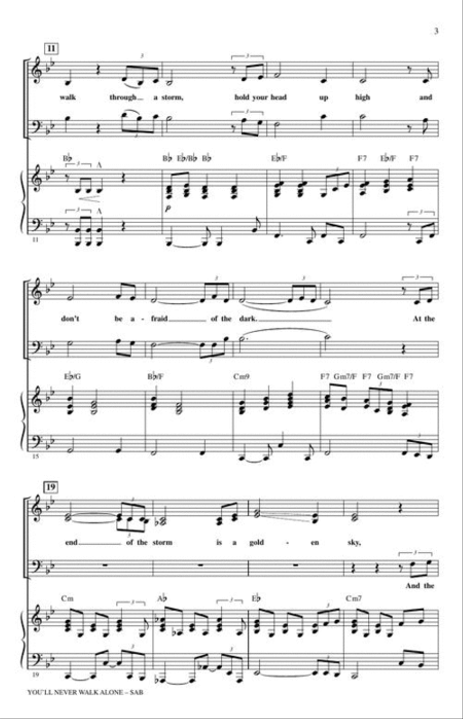 You'll Never Walk Alone 3-Part scores gallery preview page 5