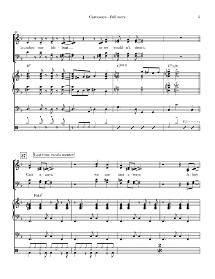 Castaways 4-Part scores gallery preview page 5