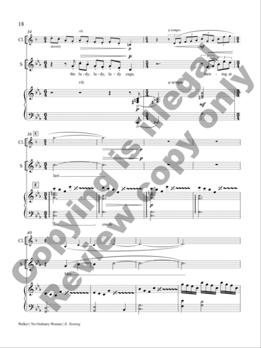 No Ordinary Woman! Clarinet scores gallery preview page 11