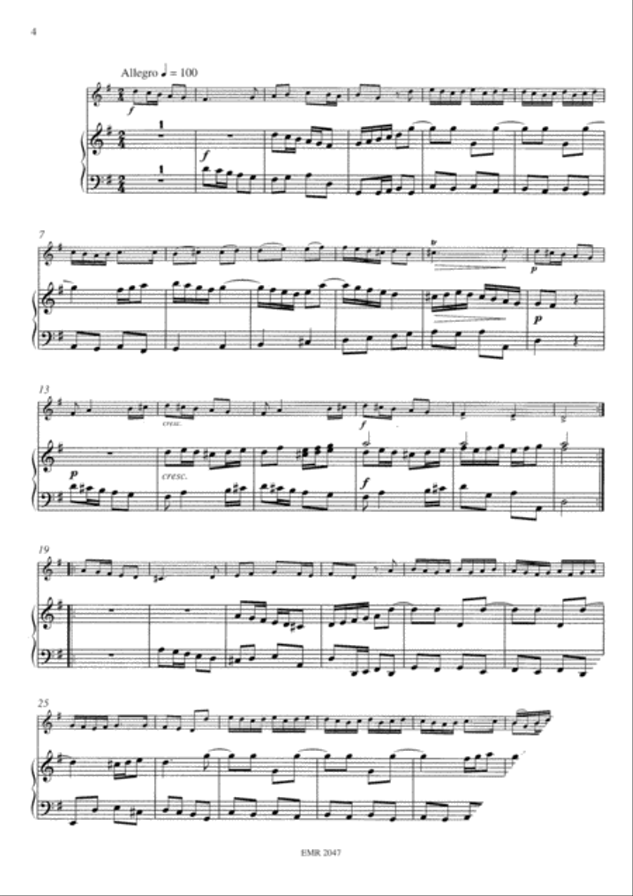 Sonata No. 6 in G Major Bassoon Solo scores gallery preview page 4