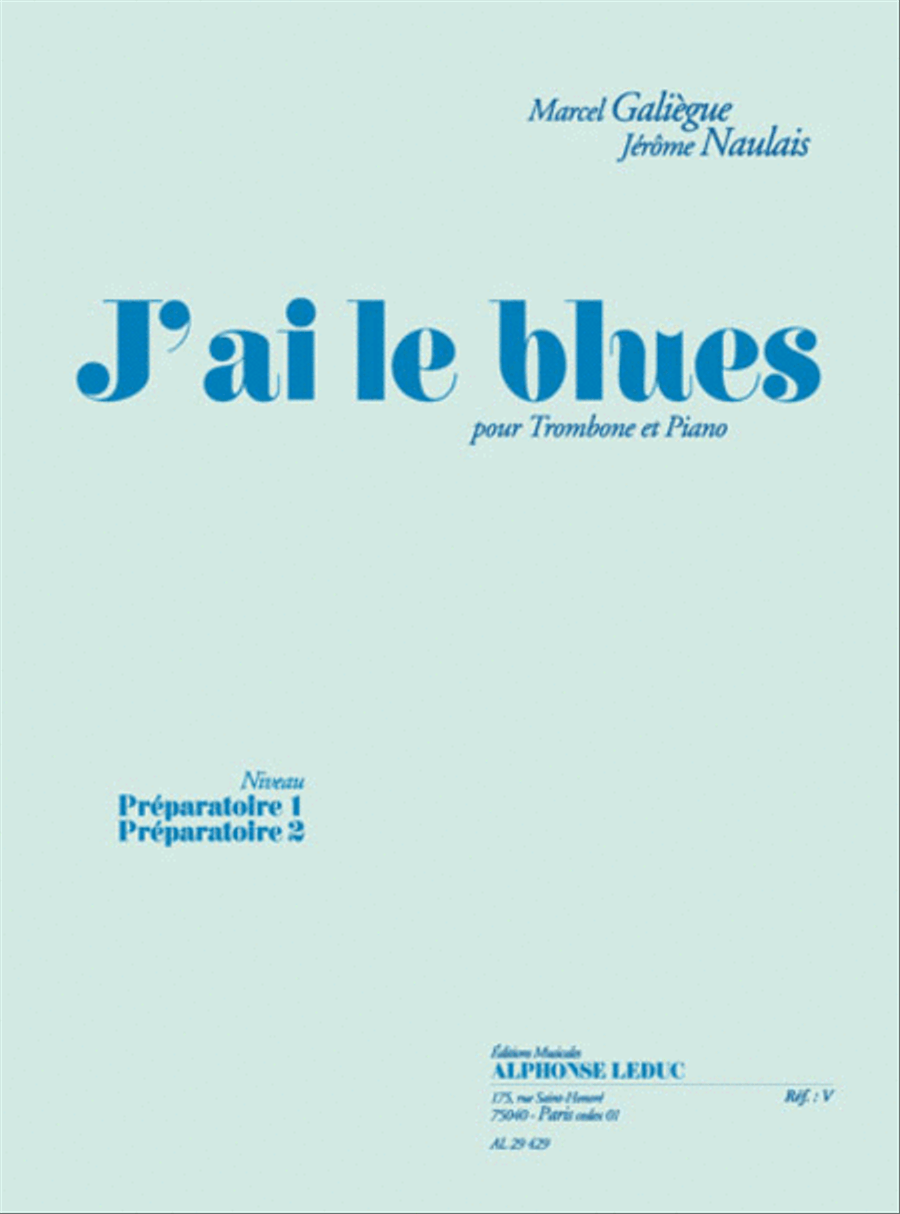 J'ai Le Blues Pour Trombone Et Piano Piano scores gallery preview page 1