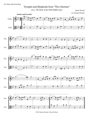 Nymphs and Shepherds for Violin and Viola Duet