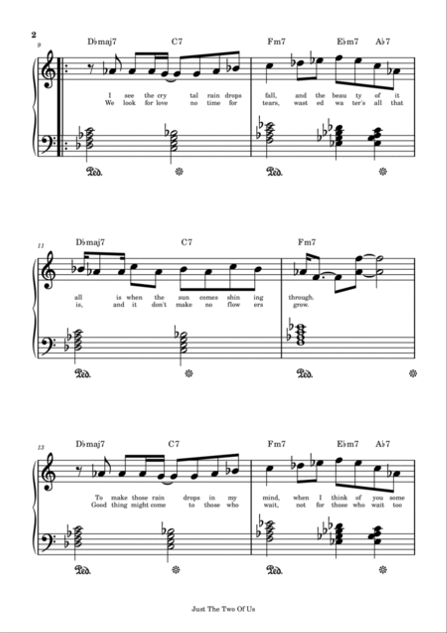 Just The Two Of Us Easy Piano scores gallery preview page 2
