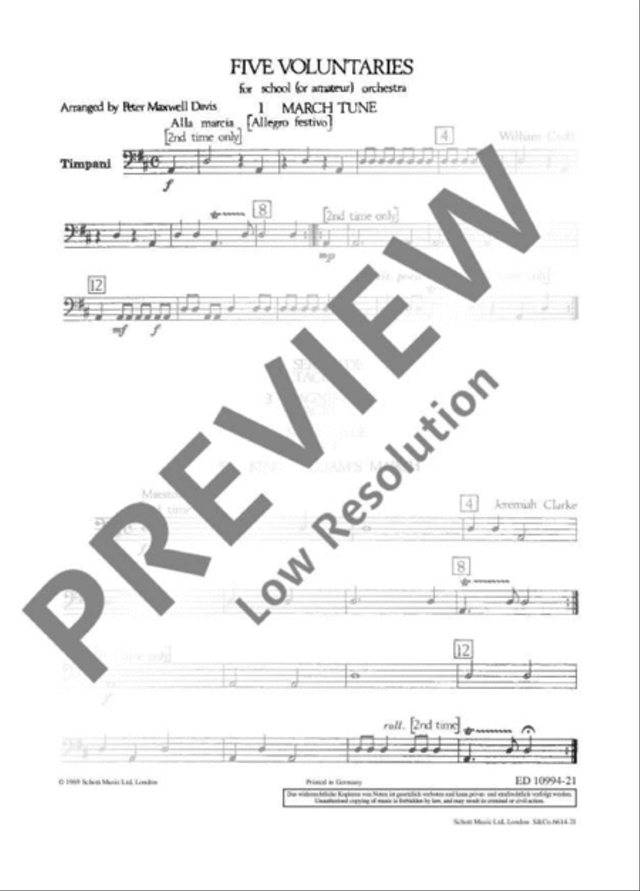 5 Voluntaries Piano scores gallery preview page 2
