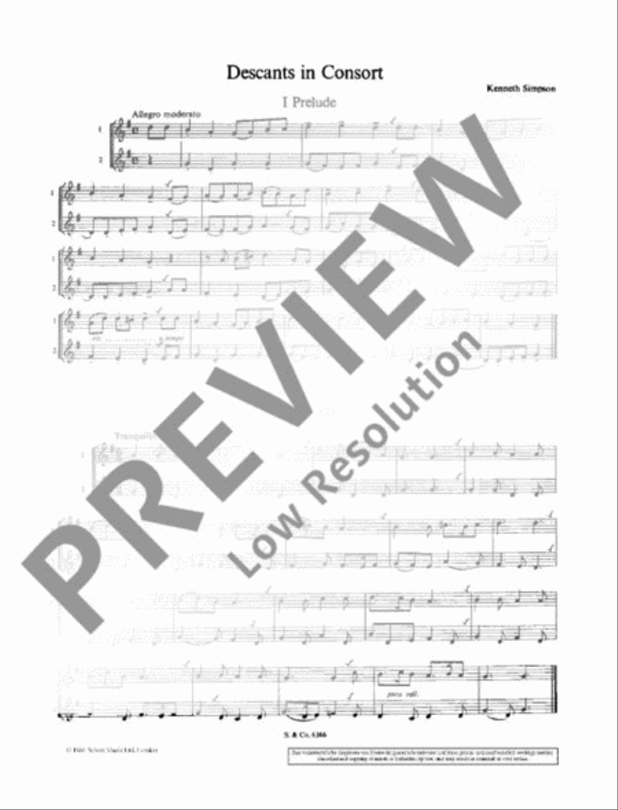 Descants in Consort Soprano Recorder scores gallery preview page 4