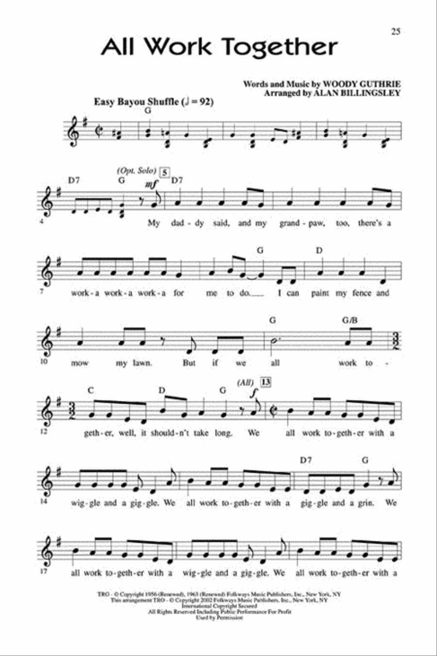 This Land Is Your Land (Collection of Woody Guthrie Songs) Choir scores gallery preview page 6
