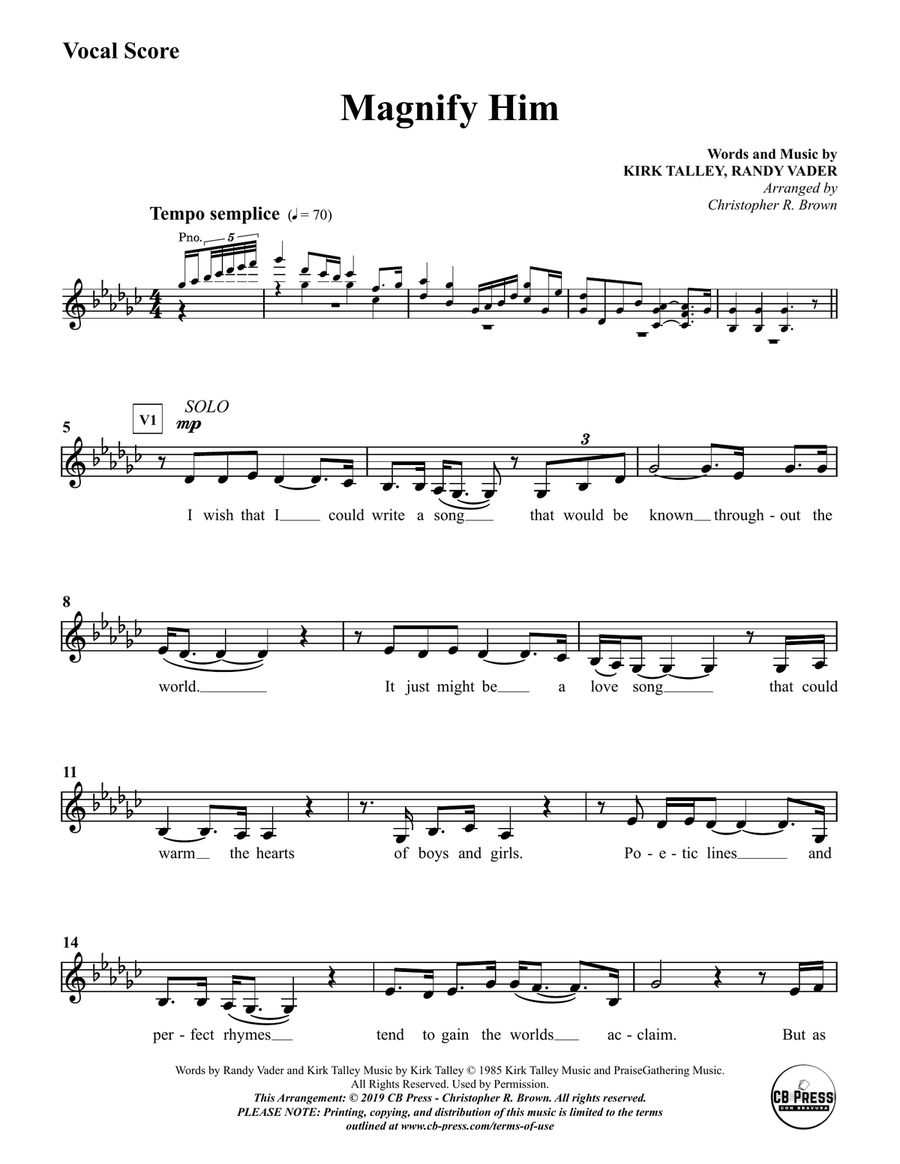 Magnify Him 4-Part scores gallery preview page 1