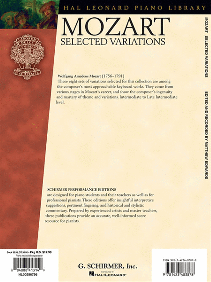 Mozart – Selected Variations Piano Solo scores gallery preview page 3