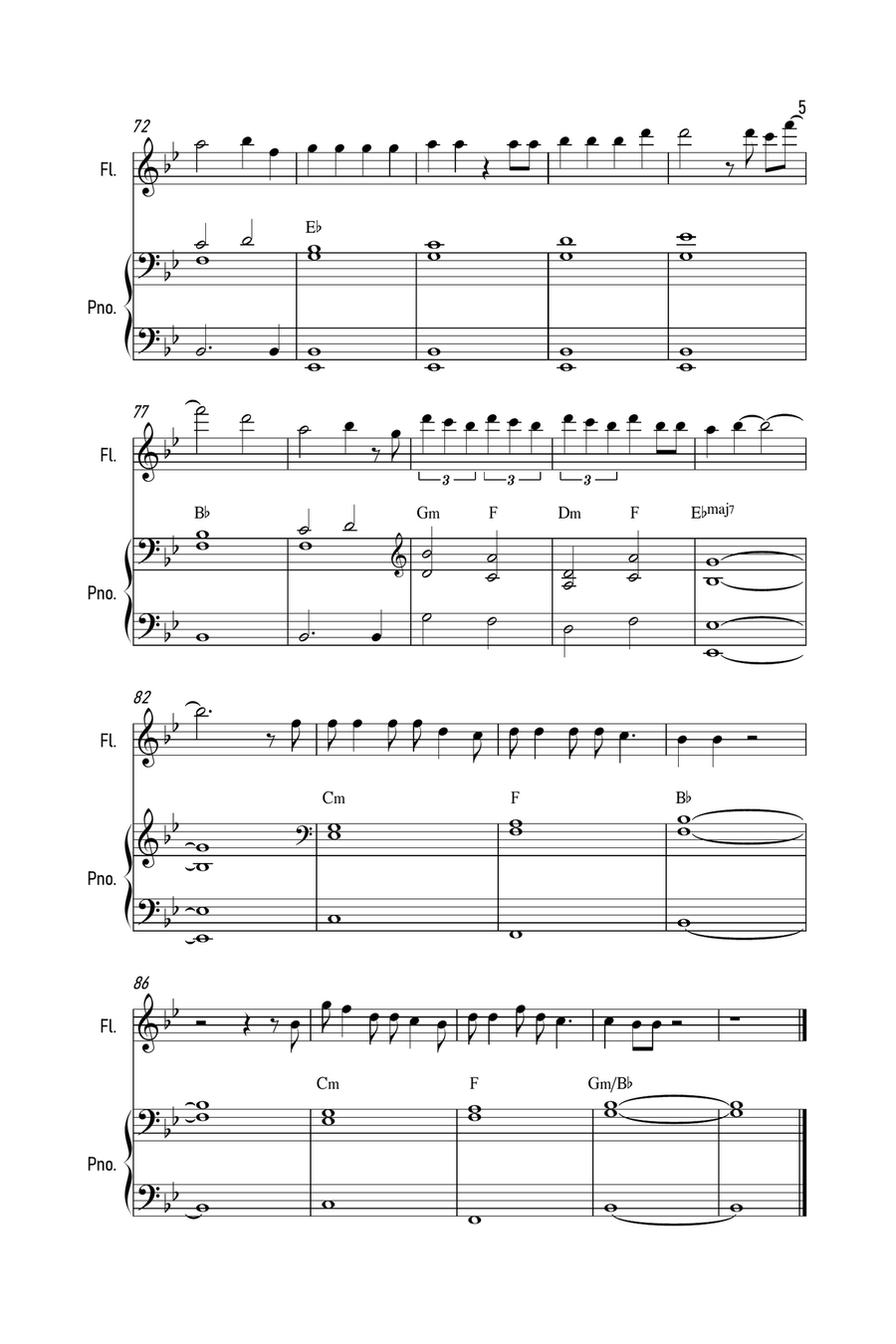 Drivers License Flute Solo scores gallery preview page 5