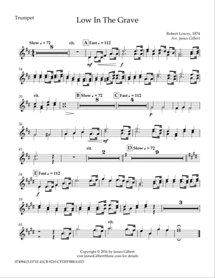 Low In The Grave (Up From The Grave) Concert Band scores gallery preview page 3