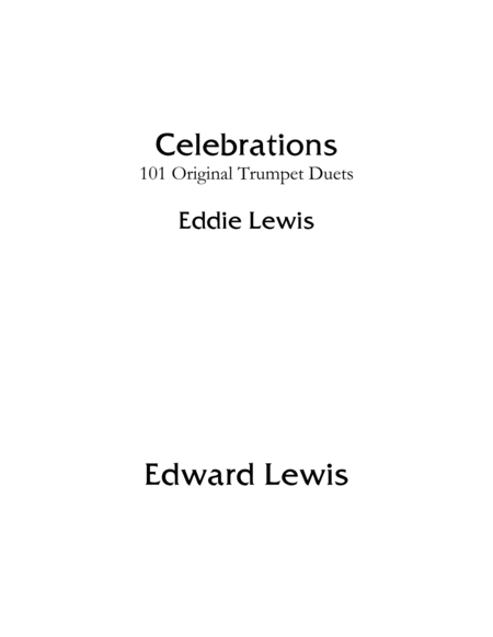 Celebrations: 101 Original Trumpet Duets by Eddie Lewis image number null