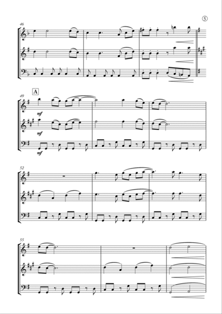 My Girl Woodwind Trio scores gallery preview page 5