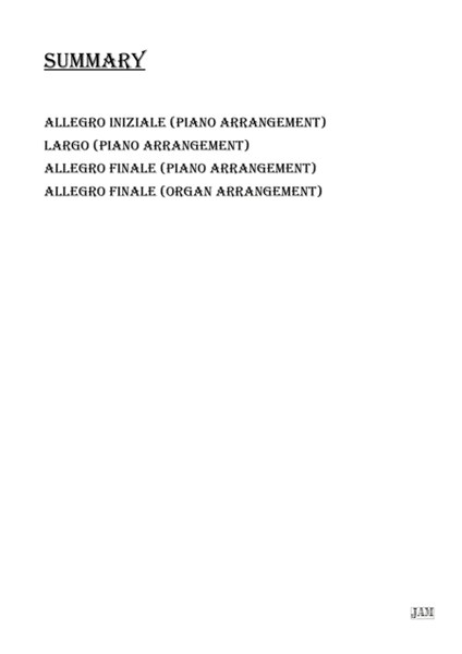 CONCERTO PER MANDOLINO (RV 425) - A. VIVALDI ( PIANO & ORGAN ARRANGEMENT) image number null