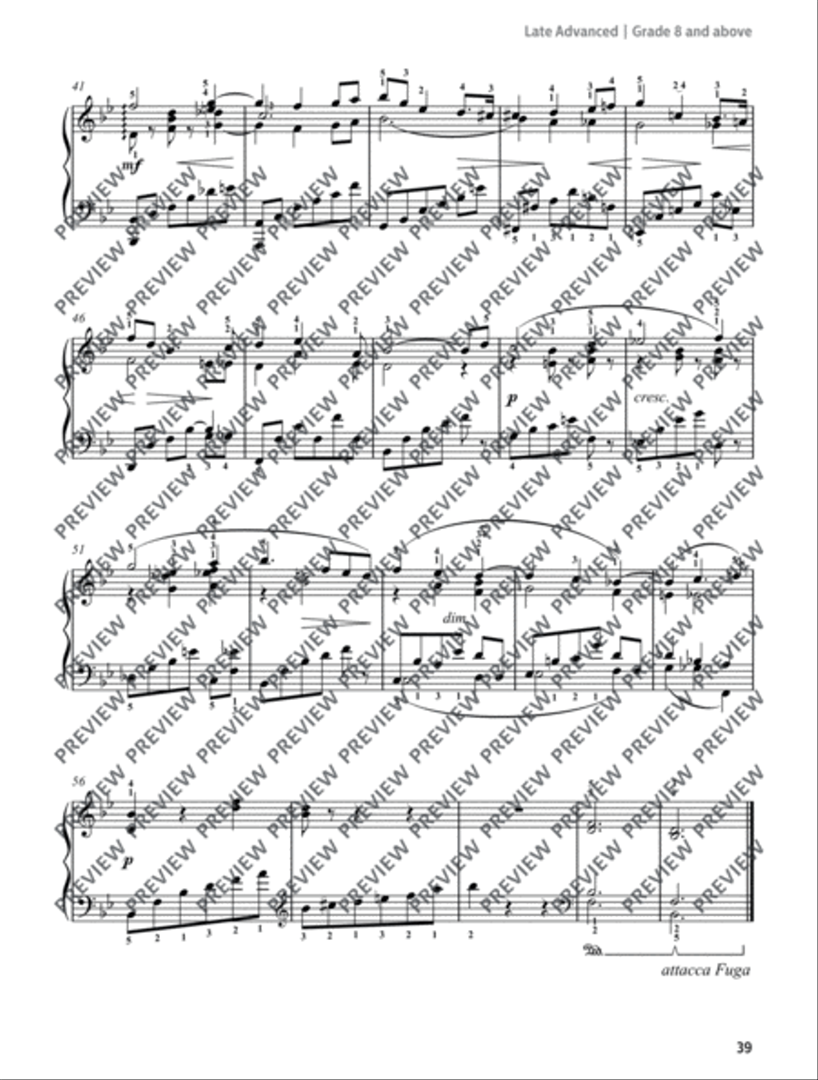 Prelude and Fugue Piano Solo scores gallery preview page 4