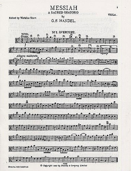 G.F. Handel: Messiah (Viola Part)