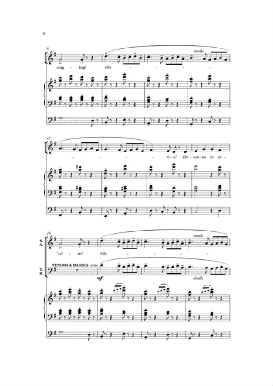 Ding! dong! merrily on high 4-Part scores gallery preview page 3
