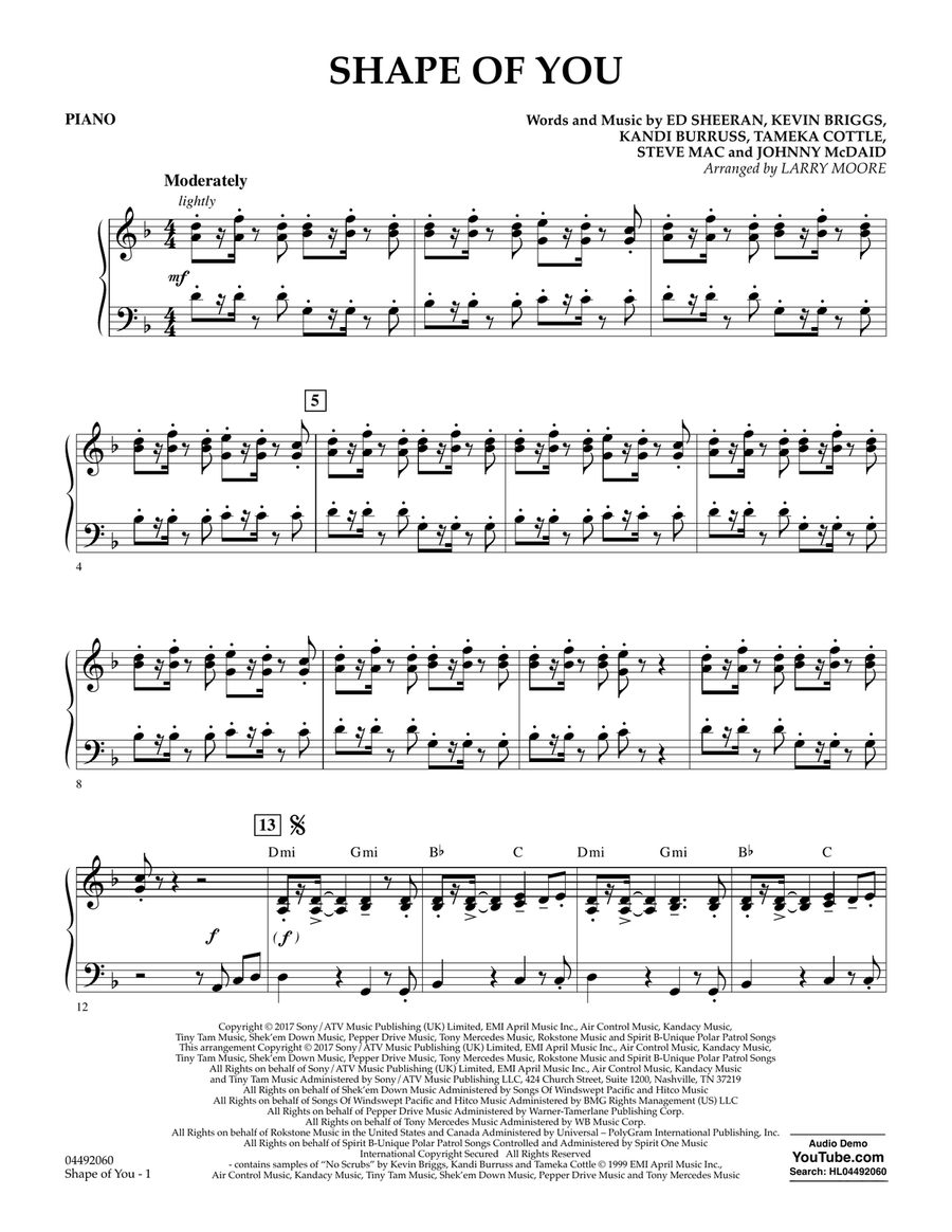 Shape of You - Piano Orchestra scores gallery preview page 1