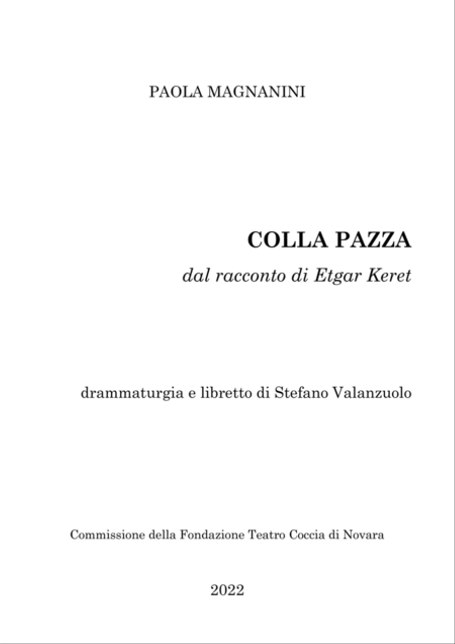 Paola Magnanini: COLLA PAZZA (ES-22-066) Voice scores gallery preview page 3