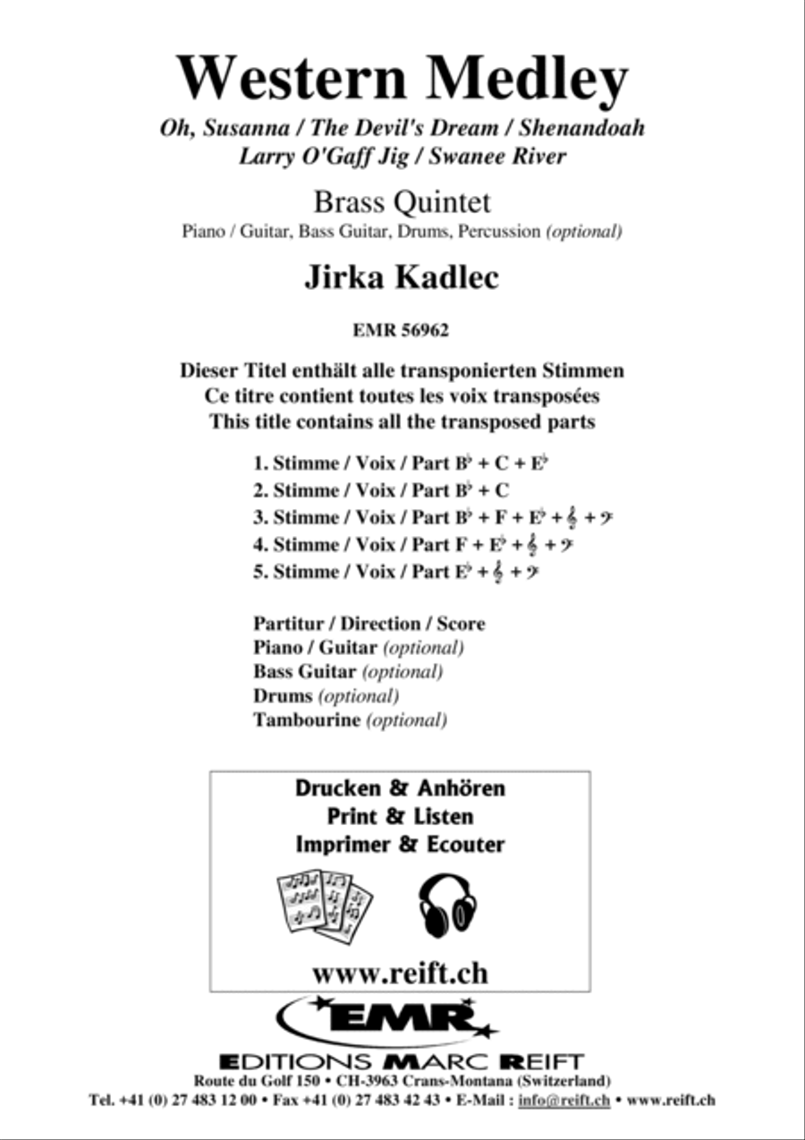 Western Medley Brass Quintet scores gallery preview page 2