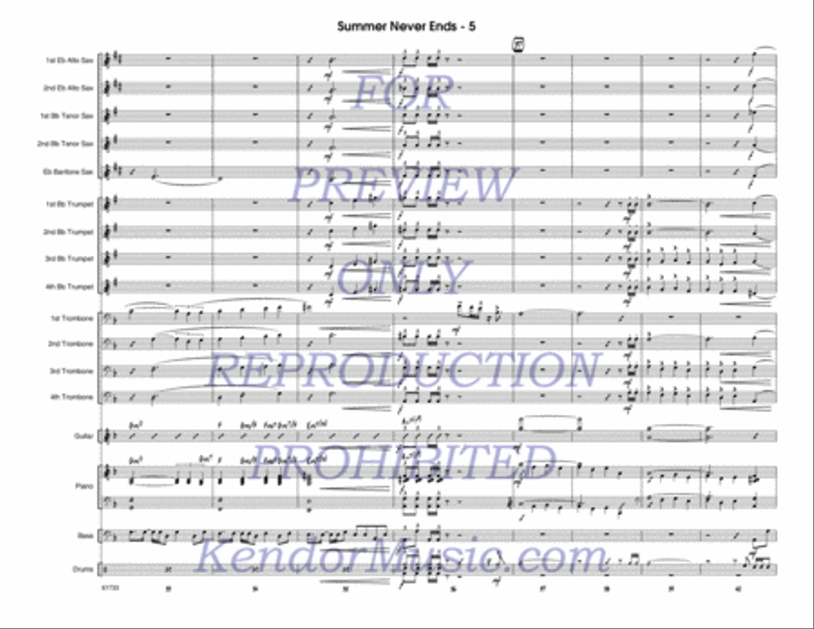 Summer Never Ends Summer Never Ends Jazz Ensemble scores gallery preview page 6