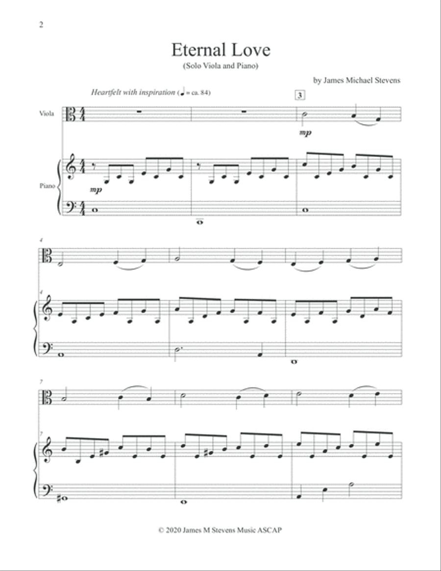 Eternal Love - Viola & Piano Viola scores gallery preview page 2