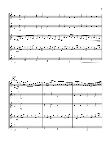 Canon (Pachelbel) (Bb) (Trumpet Quintet) image number null