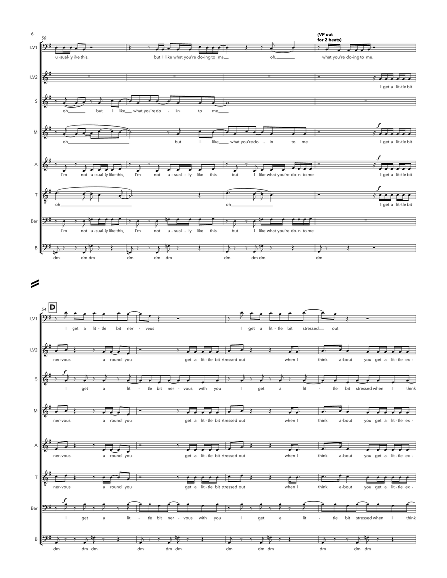 Nervous A Cappella scores gallery preview page 6