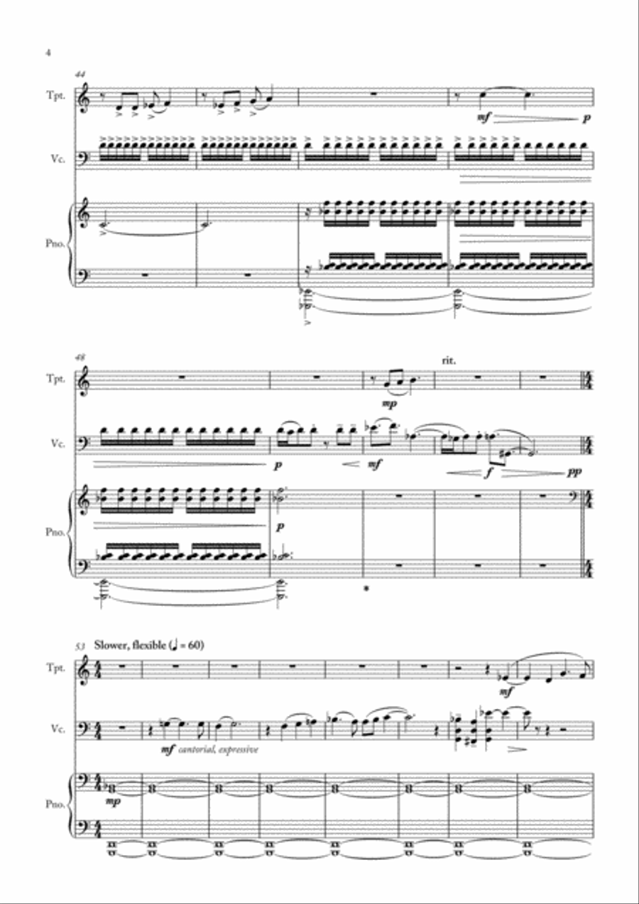 Carson Cooman: Lyric Trio for trumpet, violoncello and piano