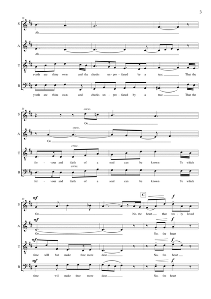 Believe Me If All Those Endearing Young Charms (SATB A Cappella) image number null