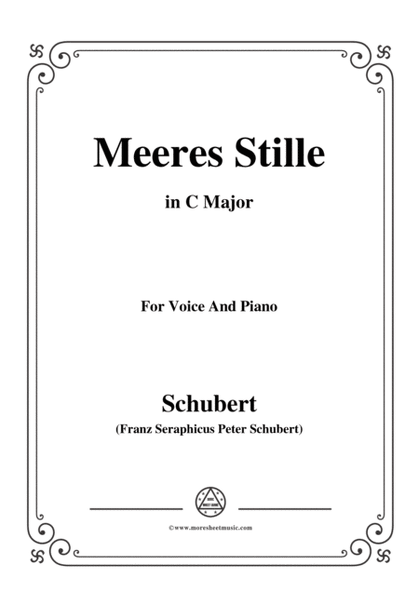 Schubert-Meeres Stille,Op.3 No.2,in C Major,for Voice&Piano image number null