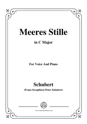 Schubert-Meeres Stille,Op.3 No.2,in C Major,for Voice&Piano