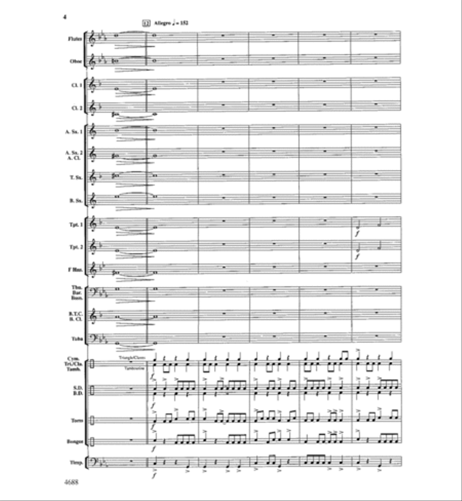 Tribal Drums Concert Band scores gallery preview page 4