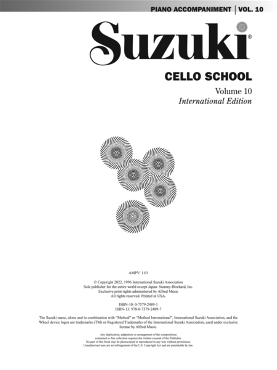 Suzuki Cello School, Volume 10