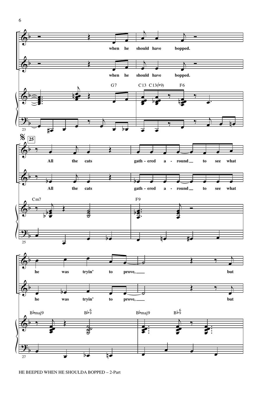 He Beeped When He Shoulda Bopped 2-Part scores gallery preview page 4