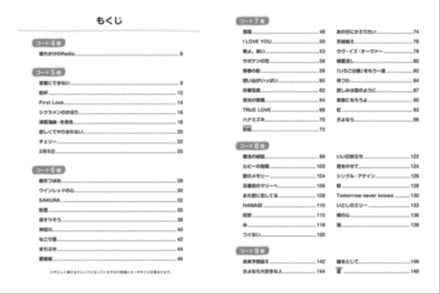 Strum and Sing Guitar; 60 J-Pop Ballads with 10 Chords Acoustic Guitar scores gallery preview page 2