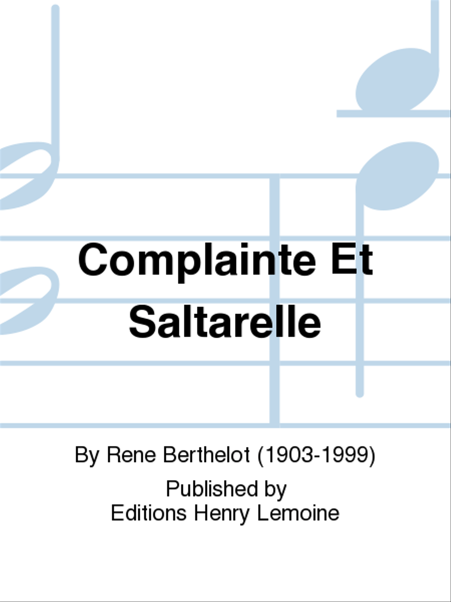 Complainte Et Saltarelle Oboe Solo scores gallery preview page 1