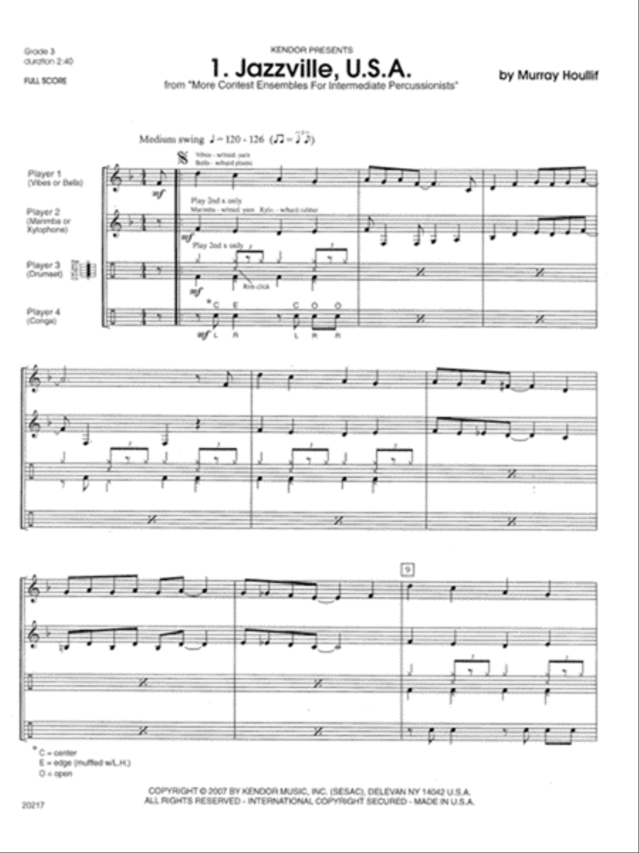 More Contest Ensembles For Intermediate Percussionists Percussion scores gallery preview page 2