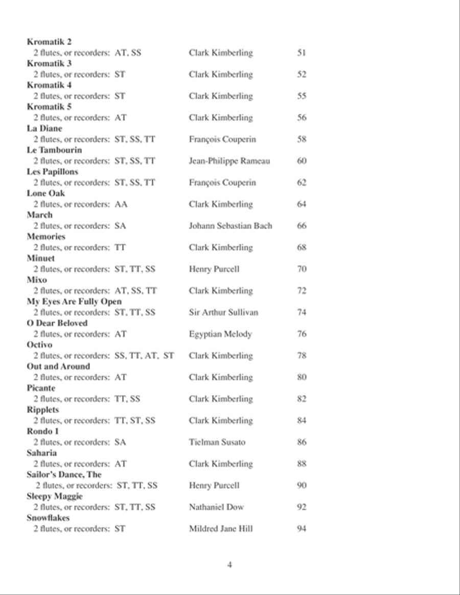 Duets for Flutes or Recorders Woodwind Duet scores gallery preview page 10