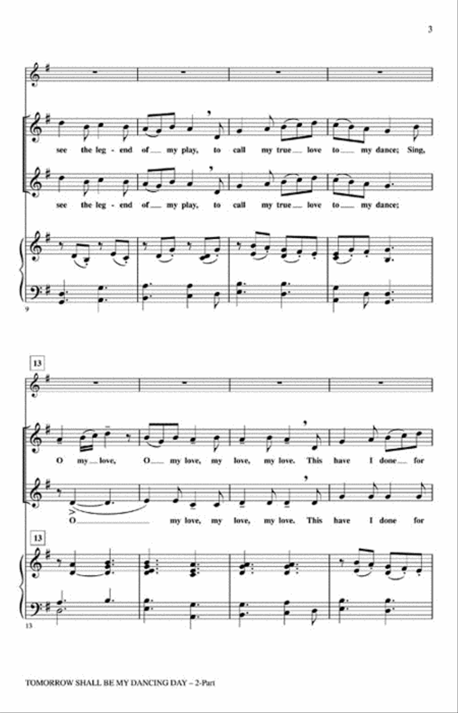 Tomorrow Shall Be My Dancing Day 2-Part scores gallery preview page 3