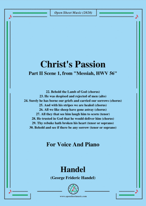 Book cover for Handel-Messiah,HWV 56,Part II,Scene 1,for Voice and Piano