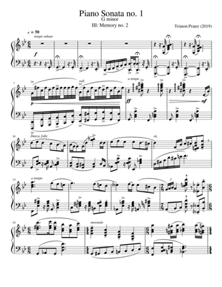 Piano Sonata no. 1: G minor. 3rd Movement: Memory no. 3