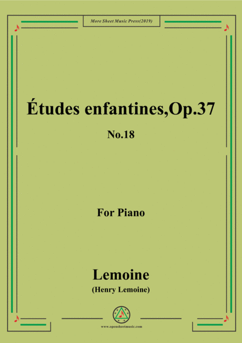 Lemoine-Études enfantines(Etudes) ,Op.37, No.18 image number null