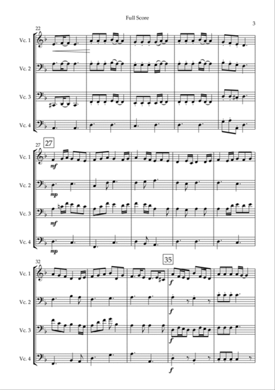 He's A Pirate String Quartet scores gallery preview page 3