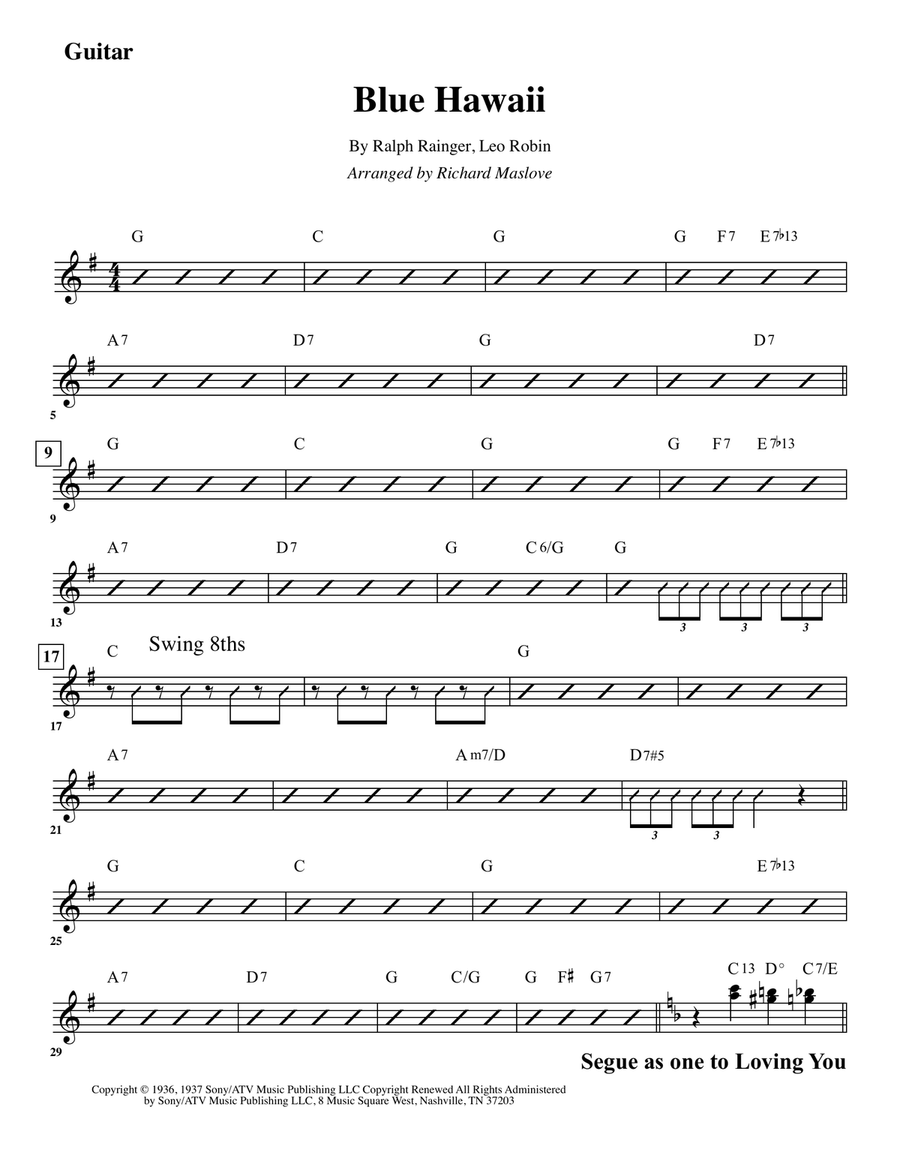 Blue Hawaii Blue Hawaii Large Ensemble scores gallery preview page 5