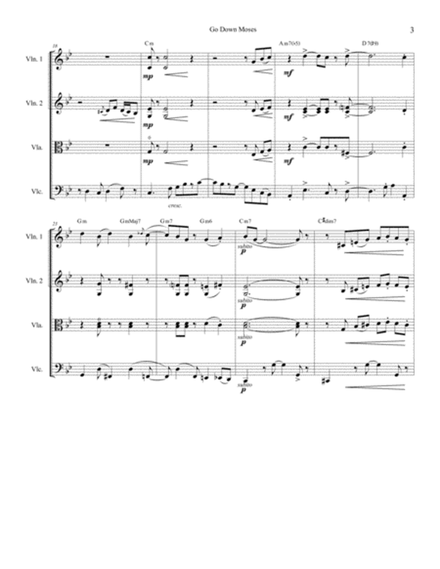Go Down Moses - String Quartet image number null