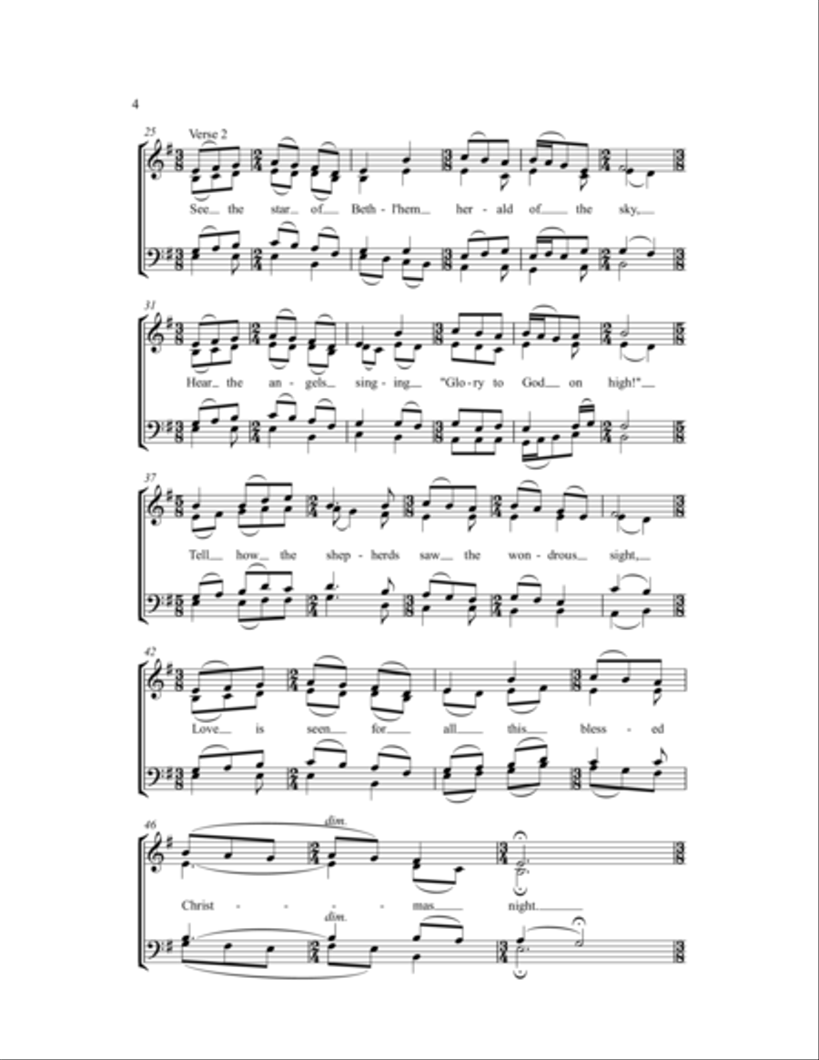 This Blessed Christmas Night 4-Part scores gallery preview page 6