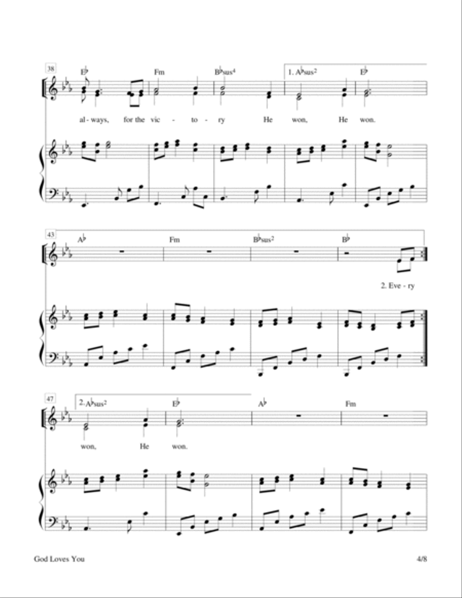 God Loves You (SA Duet, High Voice) SA scores gallery preview page 4