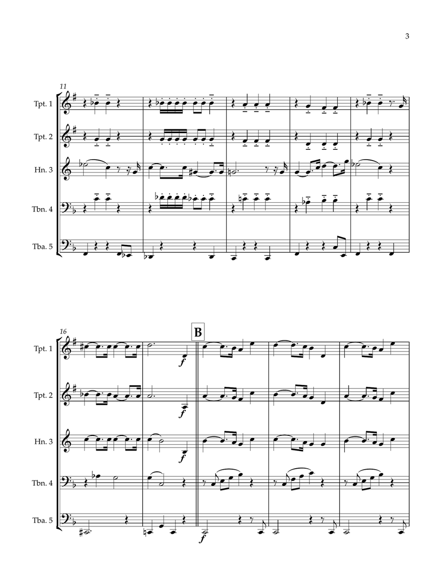 Flanders Regional Anthem for (De Vlaamse Leeuw-Flanders ) for Brass Quintet image number null