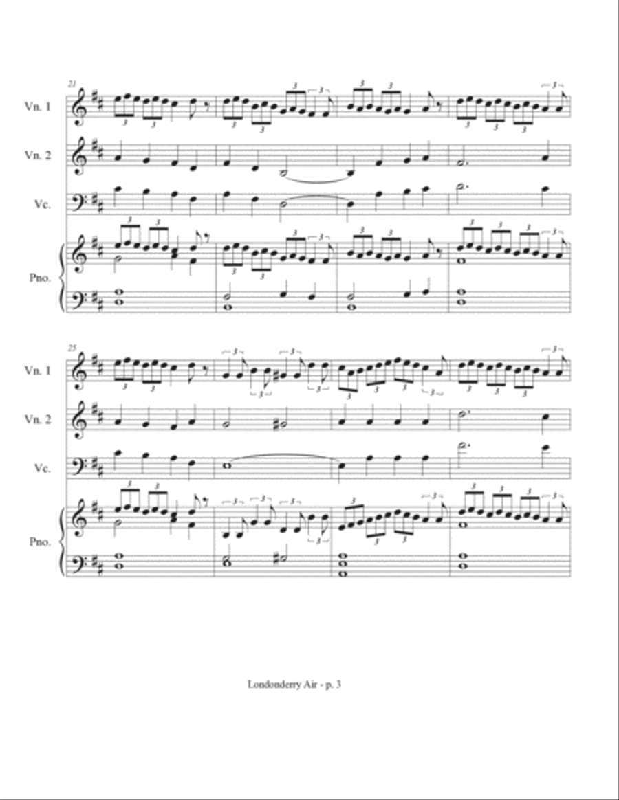 Londonderry Air Londonderry Air Piano Trio scores gallery preview page 3