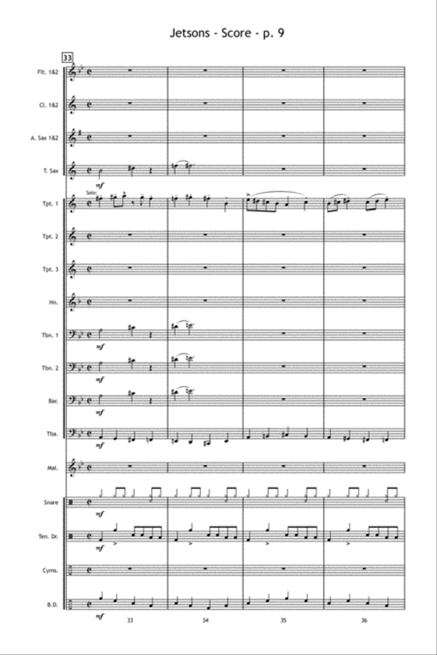 Jetsons Marching Band scores gallery preview page 10